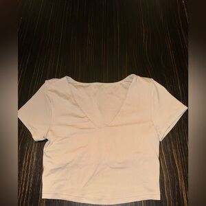 Aerie Tan Fitted Crop T-Shirt